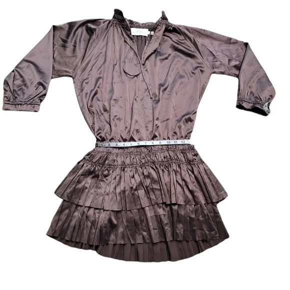 NWOT ANTHROPOLOGIE ELIZABETH Crosby Palermo Pleated Dress - Picture 9 of 11